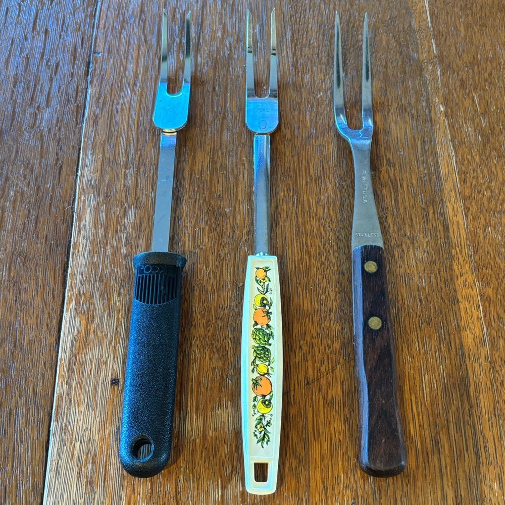 Set of Three Vintage Meat Forks-Ecko and Flint